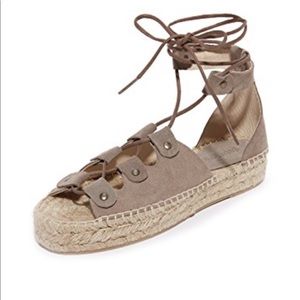 Soludos Ghillie Platform Sandals Size 6